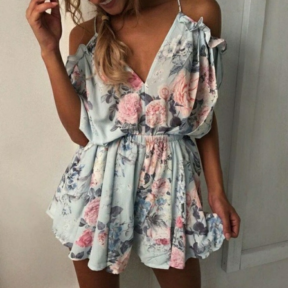 Off shoulder romper NWOT